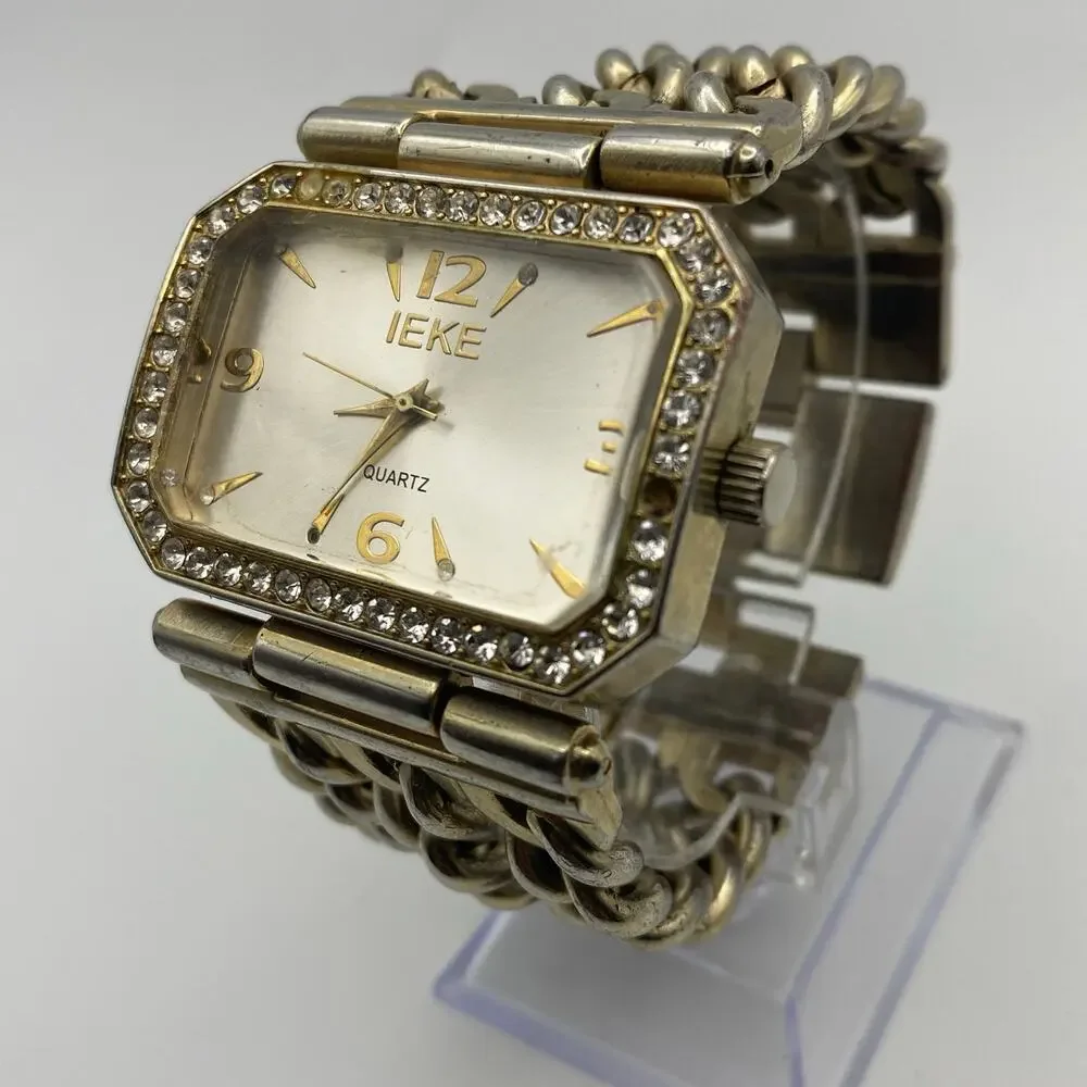 Chic IEKE Rhinestone Embellished Bracelet Watch - New Battery!